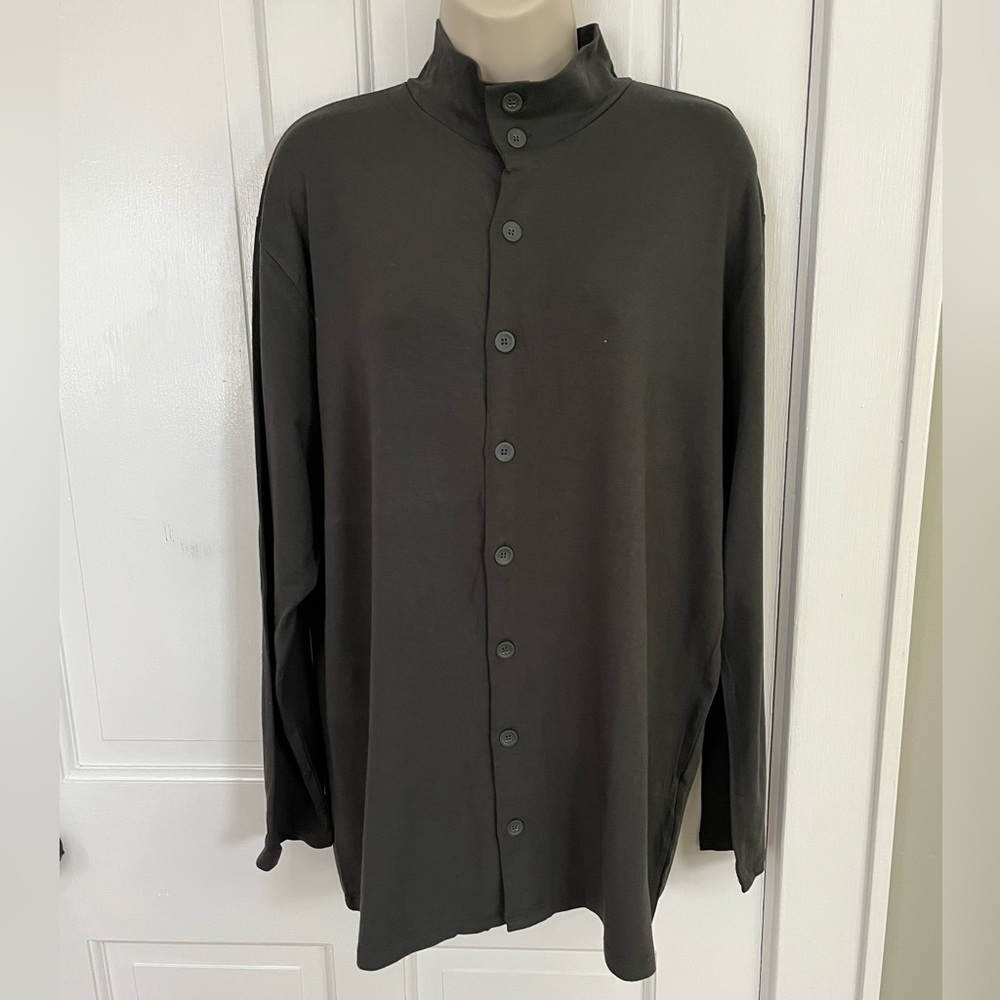 Gianfranco Ferre for KoreanAir Night Shirt Button Front Mandarin Collar XXL